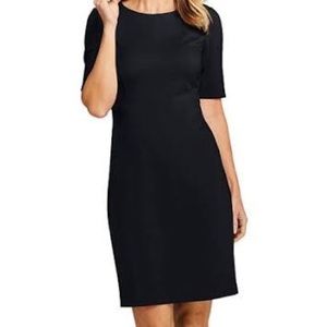 Long Sleeve Lands End Ponte Knit Dress Plus Size